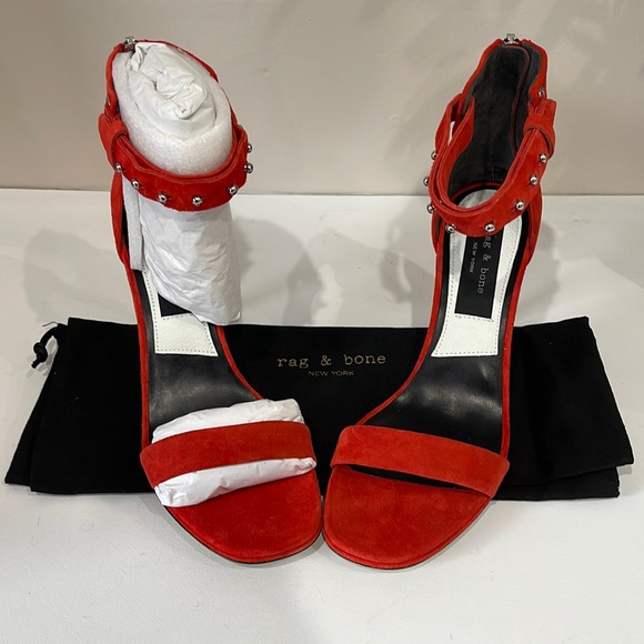 Rag & Bone Tamira sandal red suede - Picture 4 of 8